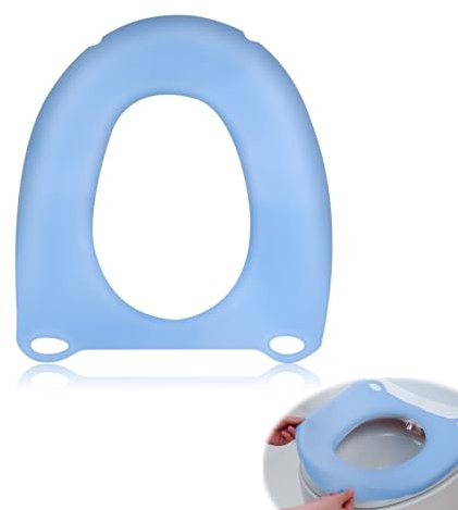 MYLERCT Toilettensitzbezug Silikon, 37.5 x 41cm WC-Sitzbezug Waschbar, Universal WC Abdeckung Sitzauflage Abnehmbar, WC Sitzbezüge