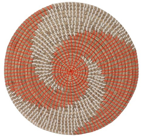 Decoración De Cesta De Pared Tejida De 40 Cm, Decoración Bohemia Para El Hogar, Decoración De Pared Bohemia Para Sala De Estar, Cesta Colgante De Pasto Marino Hecha A Mano O Frutero, Decoración De Par