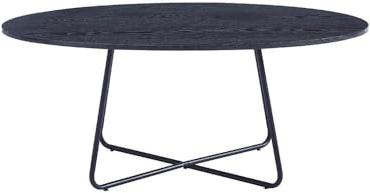 Home Deluxe - Couchtisch Oval NOVARIS 110 x 66 x 47 cm - Dark Oak|Sofatisch, Wohnzimmertisch, Wohnzimmer