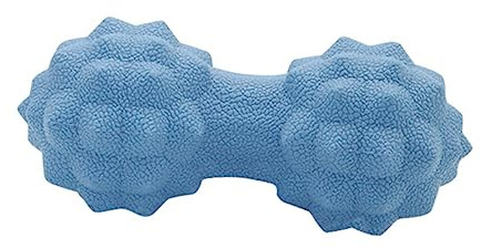Blauer Silikon Massageball mit Noppen für Pilates und Lauftraining | Selbstmassage für Fußsohle und Muskulatur, Kompakt als Trainingsball, Geeignet für Yoga Übungen