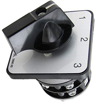 elektronischer Schalter Elektrische 3-Relais-Position, schwarzer Drehknopf, Wahlschalter, Umschalter
