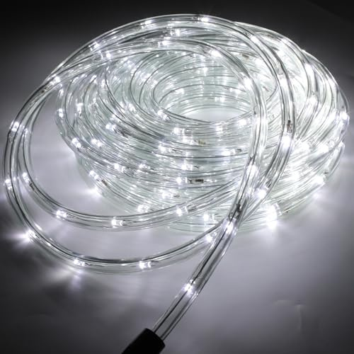 Daromigo LED Schlauch Außen, 20m 480 Lichtschlauch, Wasserfest Mit Timer & 8 Modi für Innen Party Hochzeit Weihnachten Dekolicht (Kaltweiß)