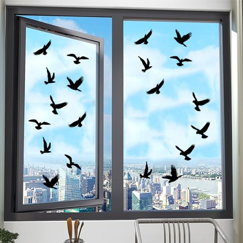 20 Pcs Bird Window Stickers to Prevent Collisions - Anti Strike Glass Protection for People and Birds