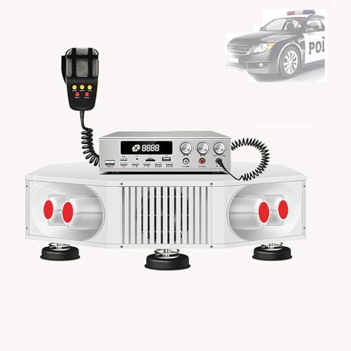 LBMED 1200-W-Auto-Megaphon, Außendach-Werbelautsprecher Mit Bluetooth-Verstärker Und Megaphon, Unterstützt Aufnahme/USB/TF-Kartenwiedergabe, 8 Hochtöner + 4 Tieftöner, 360°-Sound,für Rettung