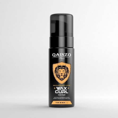 Cire coiffante Qainzo Wax Curl pour boucles sculpter, Mousse