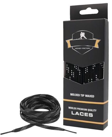 Vaxade skridskoskosnören, hockeyskridskor | vaxade hockeyskridskor, skridskoåkning tillbehör av vävt fibermaterial för hockeyskridskor, rullskor, inline-skridskor, skridskor, svart, 84