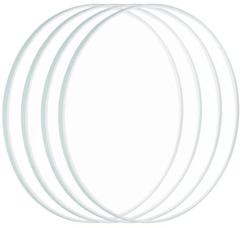 PATIKIL 1.85 Dia LED Lens, 4 Pcs Polished Edge Flashlight Replacement Parts Glass Lens for Light Source Lens Replacement, Transparent