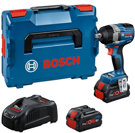 Bosch Professional 18V System Avvitatore a massa battente a batteria GDS 18V-750 C (incl. 2 batterie 5.0 Ah, caricabatteria GAL 18V-40, L-BOXX)