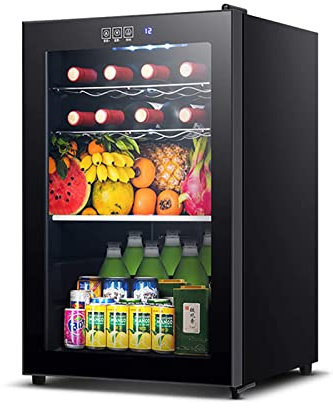 68 liter Vinkylskåp Kylskåp Kompressor Rödvin Kylskåp Champagnekylare Bänkskiva Fristående vinkällare Härdat glasdörr Smart touchpanel