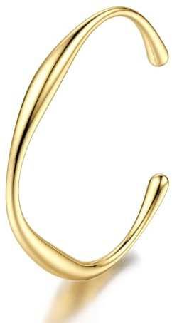 YADOCA Armreif Gold Armband Damen Gold Armband, 14K Gold Edelstahl Armkette Goldene Damen Armbänder Damen Schmuck Valentinstag für Sie Frauen