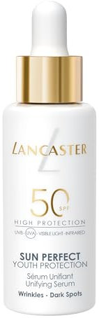 Lancaster Sun Perfect Unifying Serum SPF50 30ml, Photoaging Control, Broad Spectrum Sun Protection, With Sun Repair System & Glow Booster Complex, Lightweight Texture, Suitable as Make-Up Base