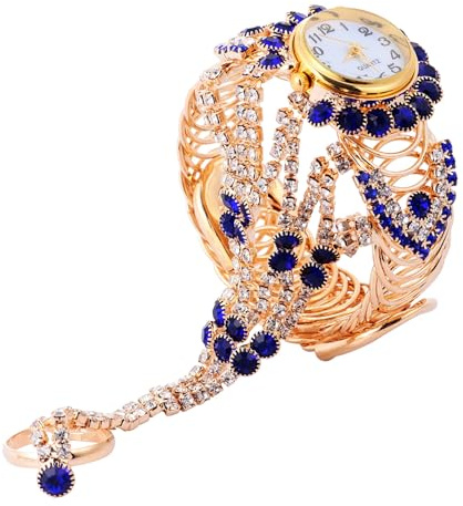 VALICLUD Schicke Uhr Damenuhr Modische Uhr Für Mädchen Armbanduhr Mädchenuhr Damenuhr Quarzuhr Freizeituhr Quarzuhr Blaue Legierung