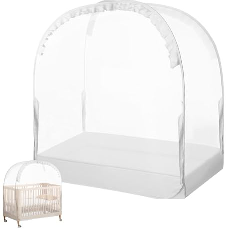 Kinderbett-Abdeckung, atmungsaktiv, Netzstoff, 70 x 130 x 140 cm, Bezaubernder Schlafschutz, Pop-Up-Betten, um zu verhindern, DASS das Baby herausklettert, Kinderzimmer, Reisebett