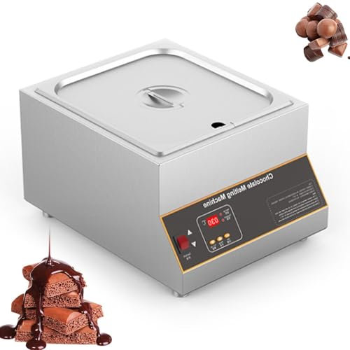 Macchina per temperare il cioccolato, pentola elettrica commerciale per caffè, feste e negozi di tè con 2 serbatoi