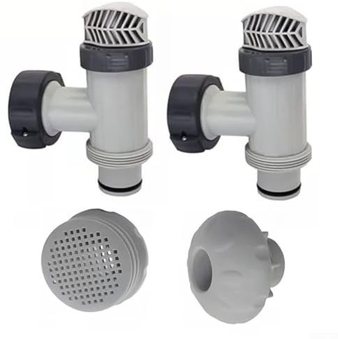 BlesConi Above Ground Pool Repair Kit with Plunger Valves Strainer Grid Inlet Nozzle for Swimming Pool Filtration System
