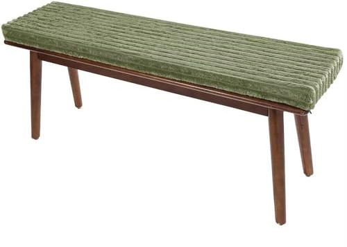 Bankauflage 80×40 CM, 5CM Dicke Cord Bankkissen, Waschbare Sitzauflage Sitzkissen Bank, Stuhlkissen Bankpolster, Gartenbank Auflage Outdoor, Sitzpolster Bankpolster für Küche Esszimmer, Grün