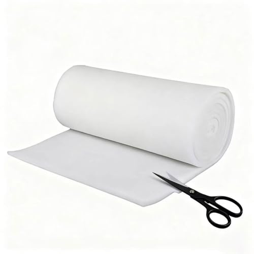 GQZJY Ouate filtrante Aquarium 5mm/10mm/20mm - Mousse de Filtration Polissage Eau - Média Filtre Mécanique pour Climatisation Gainable 1 mètre de Large(Size:1x3m/39.37x118in,Color:20mm)