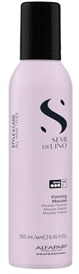 Alfaparf Milano Semi di Lino Firming Mousse 250 ml - Mousse fissativa a tenuta forte per tutti i tipi di capelli