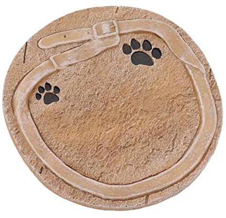 EIMSOAH Haustier-Gedenkstein für den Garten mit -Gravur, Pfotenabdruck, Geeigneter Haustier-Grabmarker für Freunde oder Familie, Harzmaterial, 1 X Haustier-Gedenkstein (Sandiges Gelb)