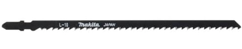 Makita A-86315 Stichsägeblatt L-10 HCS 5 Stück, extra langes Universalblatt für schnelle Schnitte in Holz und Kunststoff von 5 bis 135 mm Materialstärke
