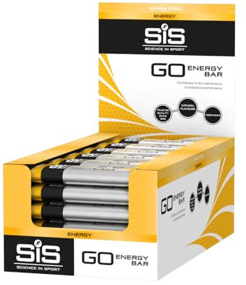 SIS Go Energy Bar, High Carb, Fruit infused Energy Bar, Banana Fudge Flavour (30 Packs)