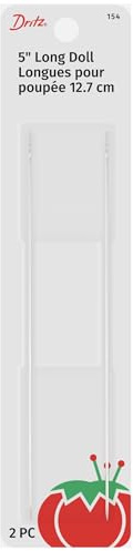 Dritz 154 Doll Hand Needles, Long, 5-Inch (2-Count) Nickel