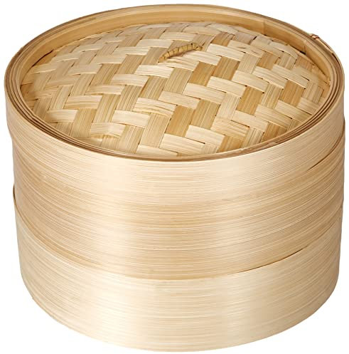 Excelsa Asia Vaporiera in bambù Diametro 22.5 cm, Legno Naturale