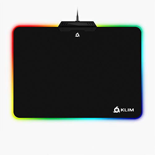 KLIM Mousepad RGB Chroma – Effetti Luce – modalità Multiple – per Gaming Gamer – Tappetino per Video Giochi [ Nuova Versione 2022 ]
