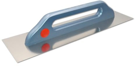 DEWEPRO® Frattazzo svizzera, Spatola Lisciante - Cazzuola per Intonaco - Acciaio Inossidabile 480 x 130 mm - Con Manico in Legno