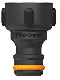 Fiskars Hahnverbinder, Für Wasserhähne, Ø 21 mm (G 1/2), FiberComp, Universalgröße, 10 g, Schwarz/Orange, 1027053