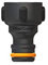 Fiskars Hahnverbinder, Für Wasserhähne, Ø 21 mm (G 1/2), FiberComp, Universalgröße, 10 g, Schwarz/Orange, 1027053