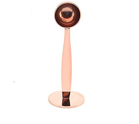 Coffee Scoops, 1 PC 15 ML (1 TPS) Rose Gold 304 Stainless Steel Espresso Coffee Measuring Spoon 1 Tablespoon Measure Spoon with Pressed Bottom Fits Coffee Container for Ground Coffee Tea Salt