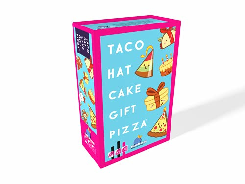 blue orange | Taco Hat Cake Gift Pizza | Card Game | Ages 8+ | 2-8 Players | 10-15 Minutes Playing Time