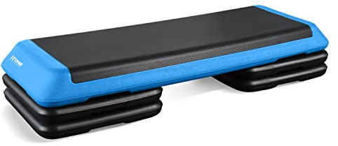 Tone Fitness Adjustable Aerobic Step Platform Exercise Step, Blue
