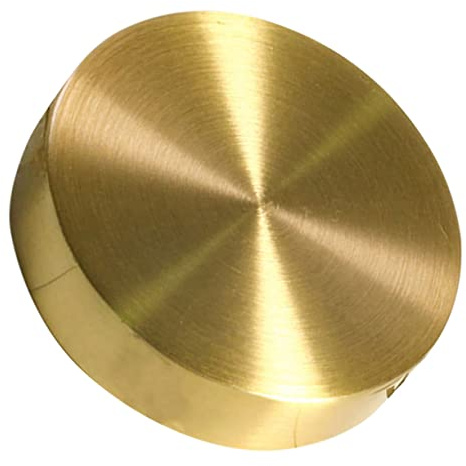 YARNOW Runder Messing Briefbeschwerer aus Papier und Kalligraphie | Glatte Oberfläche, Sicher zu Berühren, für Büro und Zuhause, Einfache Elegante Form, Goldfarben