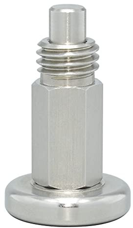 AUZHU- PTF- Metrische- Edelstahl-Rastbolzen ohne Rastsperre Arretierbolzen Federbolzen Positionierbolzen Sicherungsstifte Radbolzen Ausrichtstifte Teleskopstift Indexierstift Größe: M8 mm, S5 mm