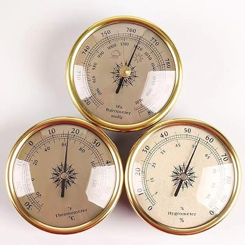 Barometri per la casa, stazione meteo barometro 3 in 1, barometro, termometro, igrometro, barometro per interni ed esterni, barometro per pareti domestiche, barche da pesca, cameretta dei bambini,