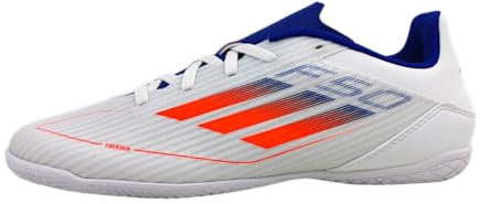 adidas Unisex F50 Club Football Boots Indoor, Cloud White/solar red/Lucid Blue, 43 1/3 EU