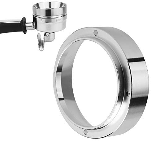 Septpenta Entonnoir Doseur, Anneau Doseur de Café en Aluminium, Entonnoir Doseur Porte Filtre Avec Remplacement Magnétique, Accessoires Porte Filtre, Outil Baristas pour Machine À Café(53MM)