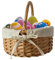 LAMBO JH1346P5QRLT89PC Panier de Pâques en osier avec anses pour Petit rond Panier de Pâques tressé Panier cadeau, panier à fruits, panier à repasser | Couleur naturelle 20 × 17 × 11 cm