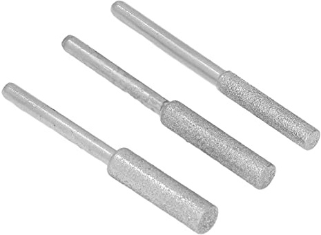 Chainsaw Sharpener Stone Kit, 30Pcs 4.0mm 4.8mm 5.5mm Grinding File Emery Stones with 3mm Shank for Chainsaw Sharpening and Maintenance