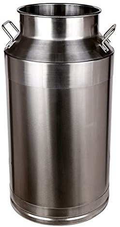 ZGYOZMNG Milchtransportkanne, lebensmittelechter Edelstahl, Weineimer, Milchkanne, Tragekrug, Fass, 15–60 l, für Zuhause und Geschäft, 30 l (25 l) (20 l)