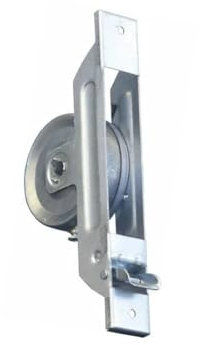 La zappa Avvolgitore automatico semincasso con boccola scorri cinghia e placca nera interasse 165 mm