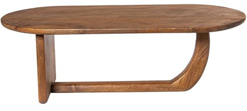 DRW Table Basse rectangulaire en Bois de Noyer 110 x 36 x 53 cm