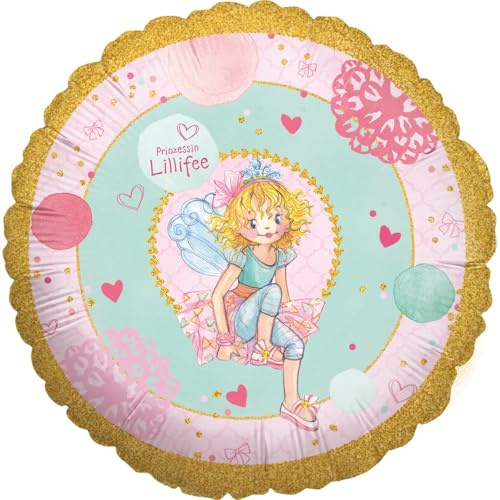 Party Factory `Prinzessin Lillifee´ Folienballon, Ø45cm, rosa, Feenprinzessin, Superhelden Heliumballon zum Geburtstag