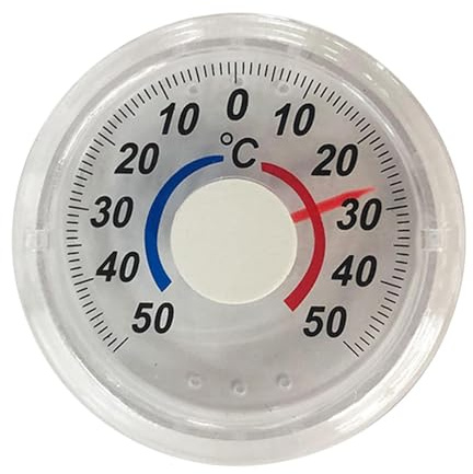 Termometro per finestra - Termografo analogico da montare su finestra, termografo adesivo trasparente per finestra | Termografo analogico per finestra da esterno, termografo interno da parete A ES