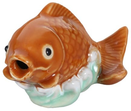 Cabilock Boquilla Rociadora Exterior Decoración Jardín Estatua Pez Koi Cerámica