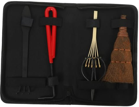 CIMAXIC Kit Bonsaï Ensemble Outils De Jardinage Précision Ciseaux De Plantation Râteau De Jardin Ensemble Outils à Main Coffret Cadeau