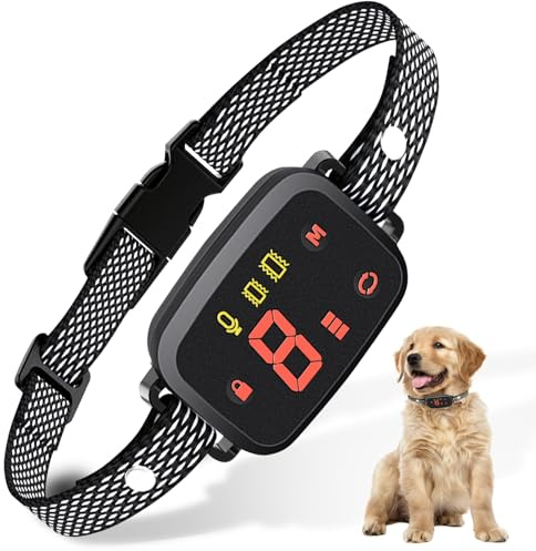 Anti Bark Collar for Dogs, Intelligence No Shock Bark Collar, Vibration & Beep 8 Sensitivity Levels, No Bark Collar Harmless with IP67 Waterproof for Small Medium Large Dogs