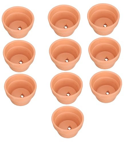 ibasenice 10piezas Macetas De Roja Macetas y Escritorio Artísticas De Terracota para Plantas De Interior Resistentes y Duraderas
